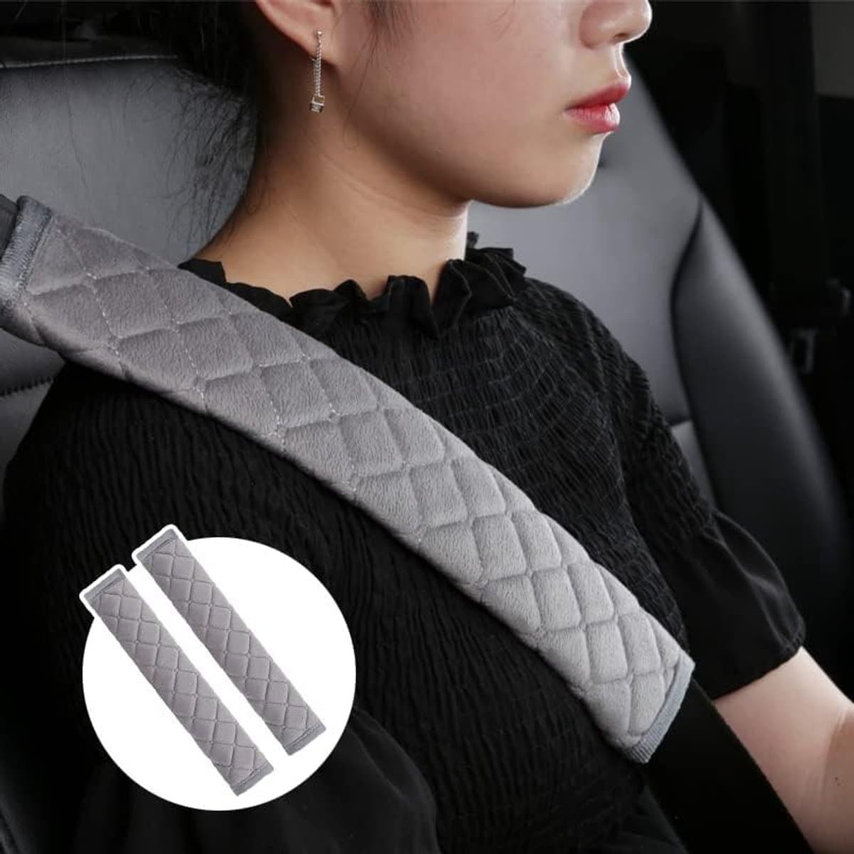 Zachte Schouderkussens voor Autogordel - 2 Stuks Beschermende Kussens voor Kinderen en Volwassenen, Ideaal voor Reiscomfort en Veiligheid in de Auto