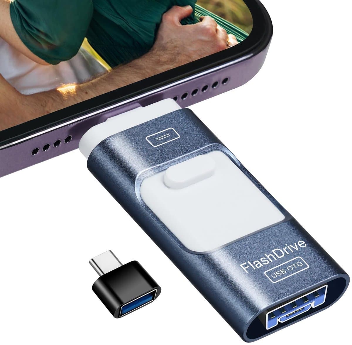 Universele 4-in-1 USB Flash Drive 64GB voor Telefoon, PC en Tablet