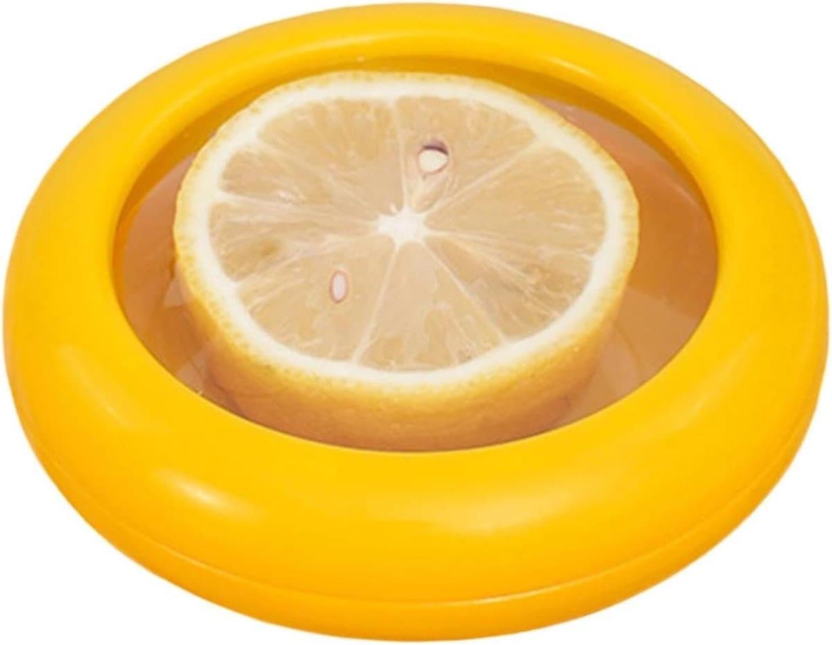 Fruit Bewaardozen - Fruitbakjes Koelkast - Voedsel Vers Houden - Luchtdichte Siliconen Afsluiting - 17.5L x 14.5W cm - Geel