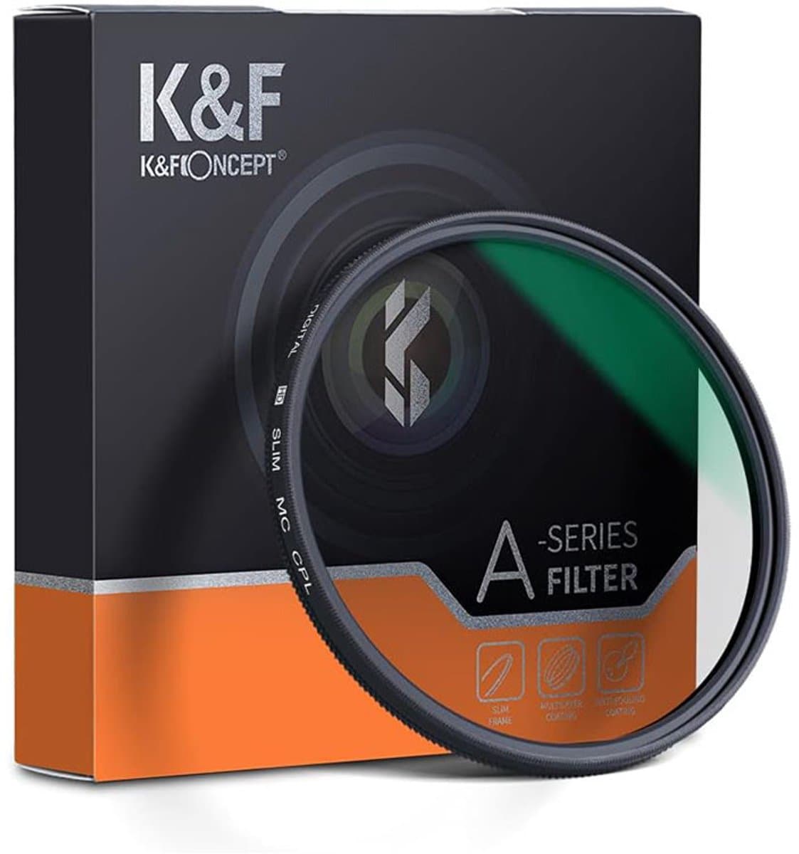 K&F Concept 82mm circulair polarisatiefilter Nano-A MC slim CPL