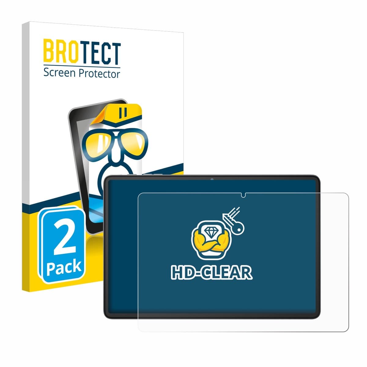 BROTECT - Screenprotector voor Blackview Tab 60 Pro 10.1" - Folie Beschermfolie transparant 2 Stuks