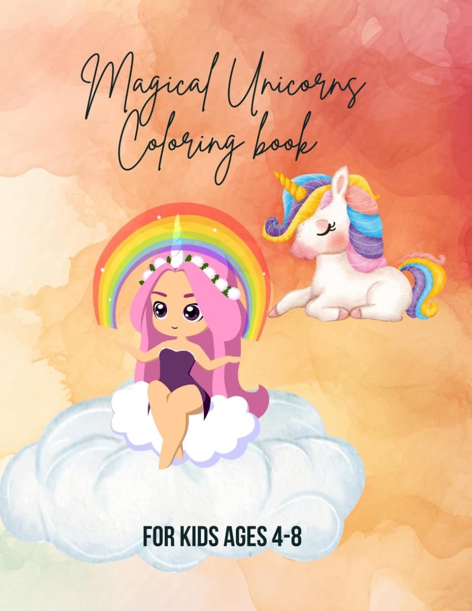Unicorn Kleurboek - Magische Tekeningen - Kinder Creativiteit - Voorleeftijd 4-8 Jaar - 21.6 x 27.9 cm