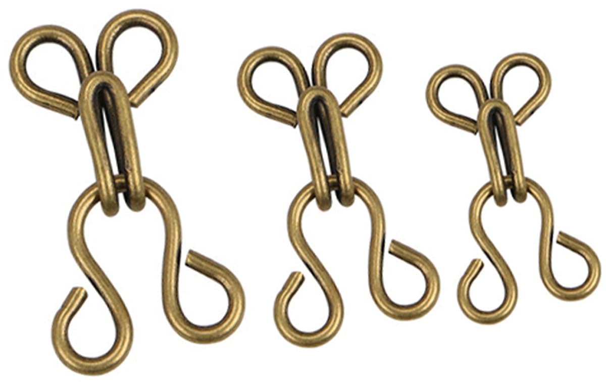 Elkuaie Naaihaken En Oogsluiting - Bh-haken Vervanging - Metaal Haken En Ogen Voor Kleding En Dessous - 72 Set - Goud