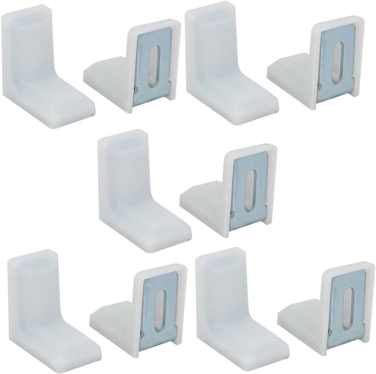 ST TRADING Kunststof Deksel Rechthoekig Wit - Set van 10 stuks - 28x17x28 mm - Handig in Huishouden - Opbergdozen Accessoires