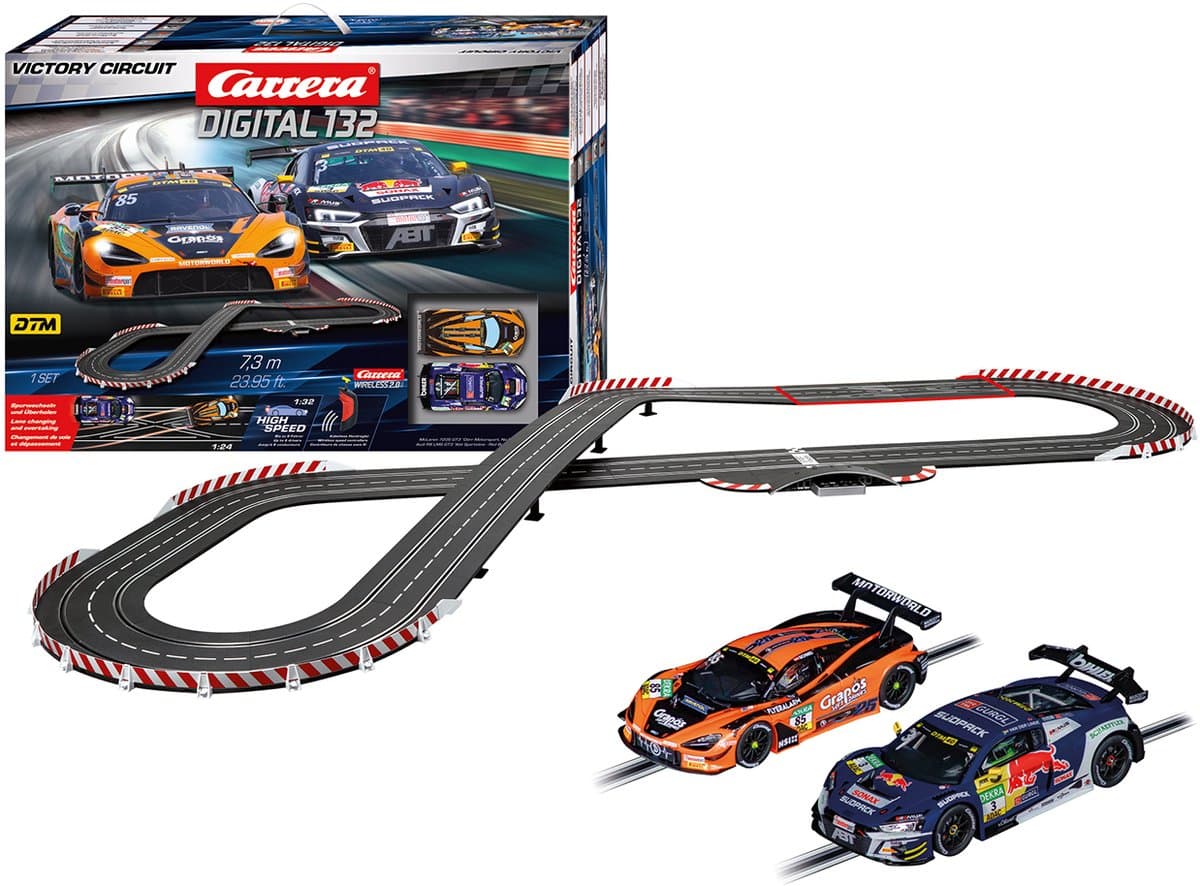 Carrera Racebaan - DIGITAL 132 - Victory Circuit - McLaren 720S GT3 vs. DTM 2024 Audi R8 LMS GT3 - 7,3m