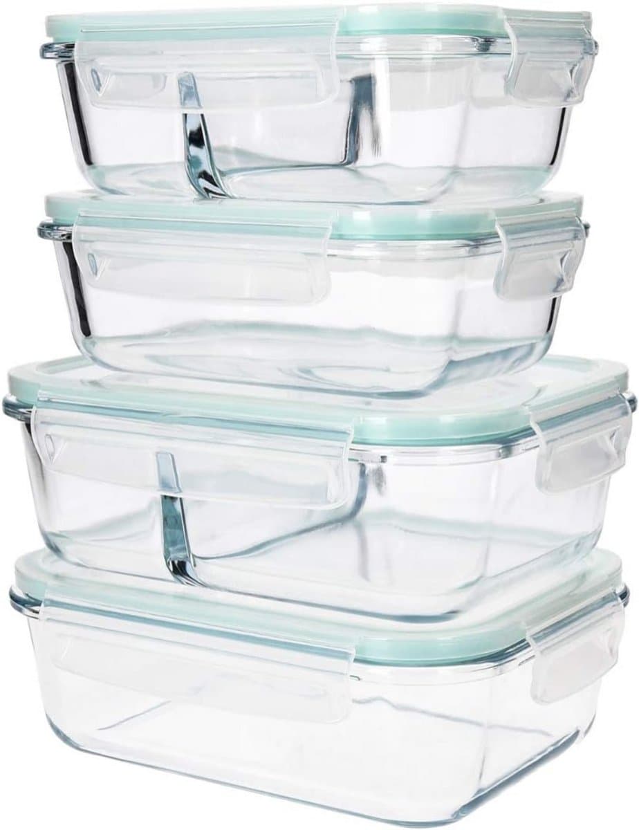 MKSS® Meal Prep Bakjes Glas - Vershoudbakjes - Mason Jar