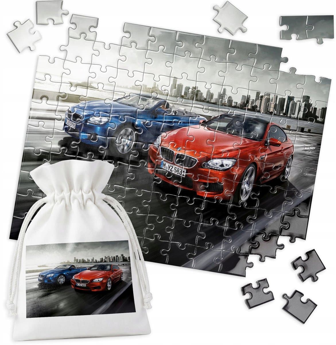 Traditionele Puzzel BMW Coupé Cabrio Raceauto - 110 Stukjes