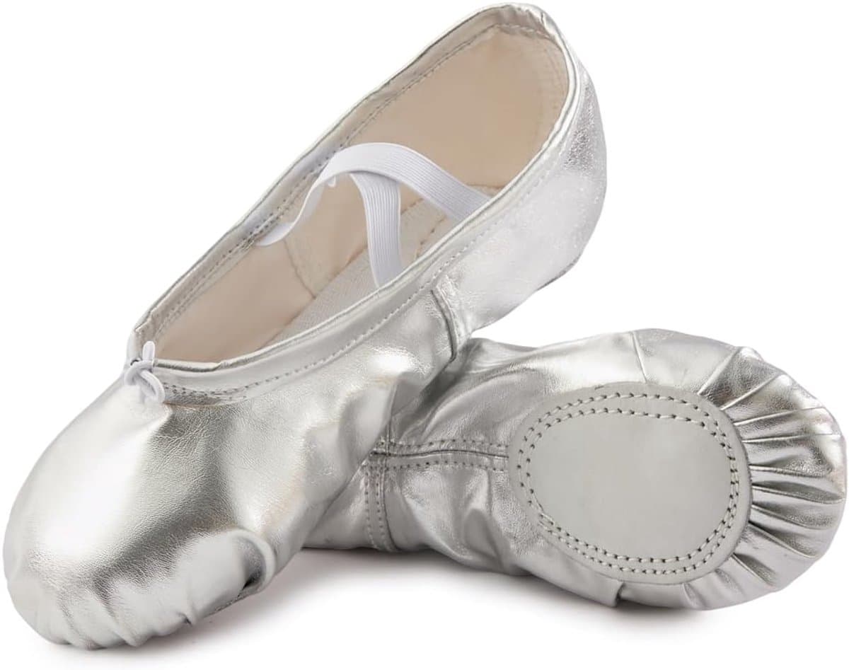 Missfiona PU Balletschoenen Vrouwen - Zachte Dansschoenen met Splitzool Balletslippers voor Ballet, Moderne Dans & Oefeningen(Maar 35-42)