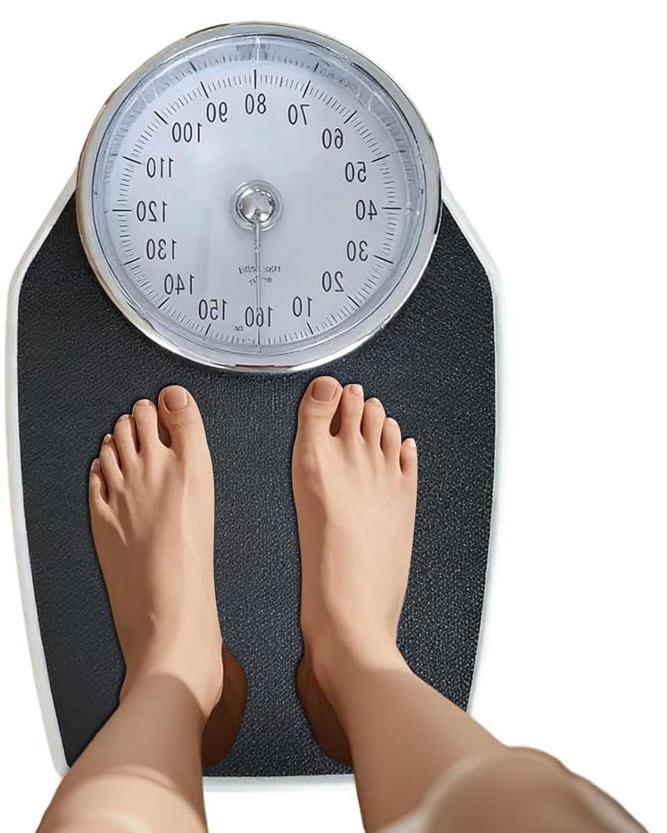 Mechanische Weegschaal - Huishoudmeter Lichaamsgewicht - Gezondheid Monitoren - Valpreventie Ontwerp - 350lb Capaciteit - Wit
