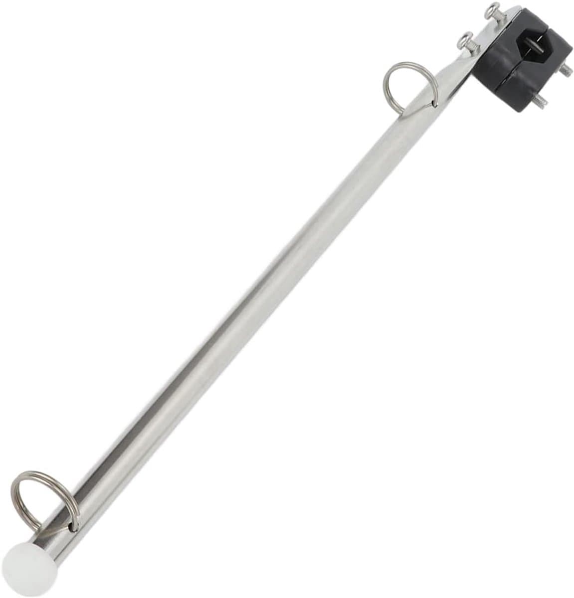 Verstelbare RVS Marine Rail Vlaggenmast - 15,4" Vlaggenmast met Zwarte Clips - Anti-tangle Ontwerp voor Jachten - ShopVlot