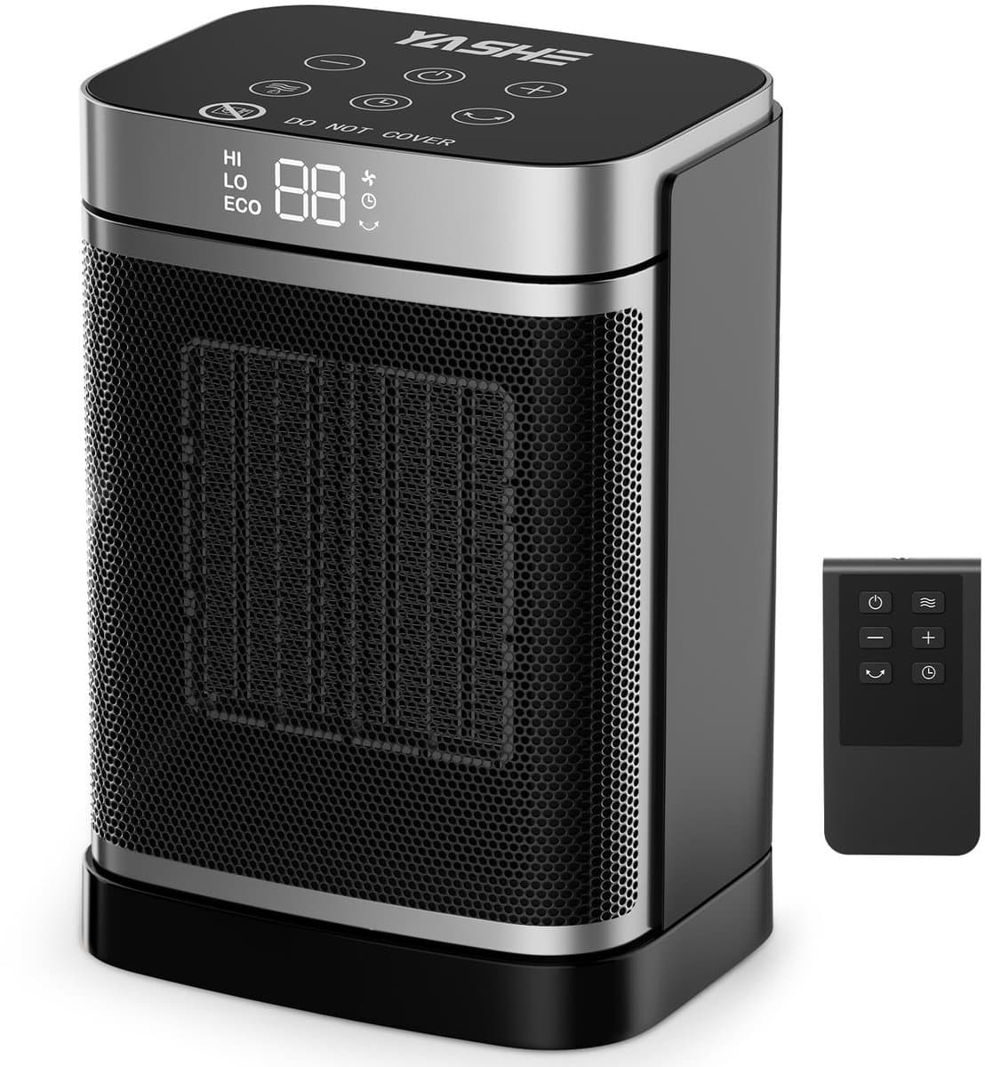 YASHE kachel - 1500 W - thermostaat - afstandsbediening
