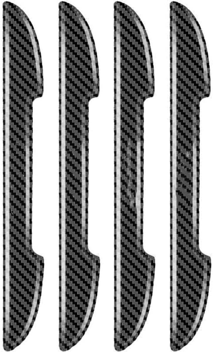 Autodeur Beschermstrips - Deurrand Beschermers - Voertuig Bescherming - Flexibel Koolstofvezel Textuur - 4 stuks - Zwart