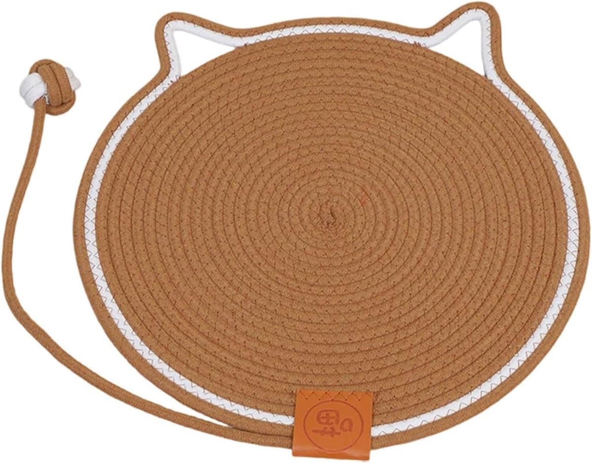 Katten Krabmat - Krabkussen Kat - Meubels Beschermen - Inclusief Speelbal - 25x25x5 cm - Koffie
