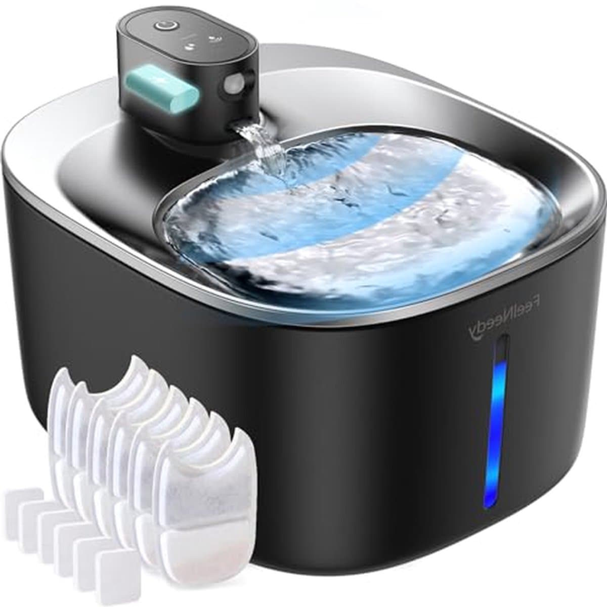 Katten Drinkfontein - Draadloze Waterbak - Verse Water Zekerstellen - Bewegingssensor Accu - 4 Liter Capaciteit - Zilverkleurig