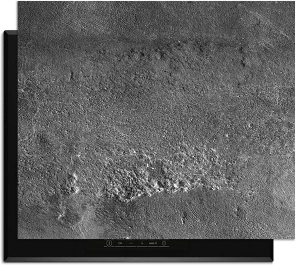 KitchenArt - Urban Stone Elegance – Inductie Beschermer - 70x52 cm - Kookplaat Beschermer - Luxe Afdekplaat Inductieplaat - Anti-slip & Oprolbaar - Beschermmat Inductiekookplaat