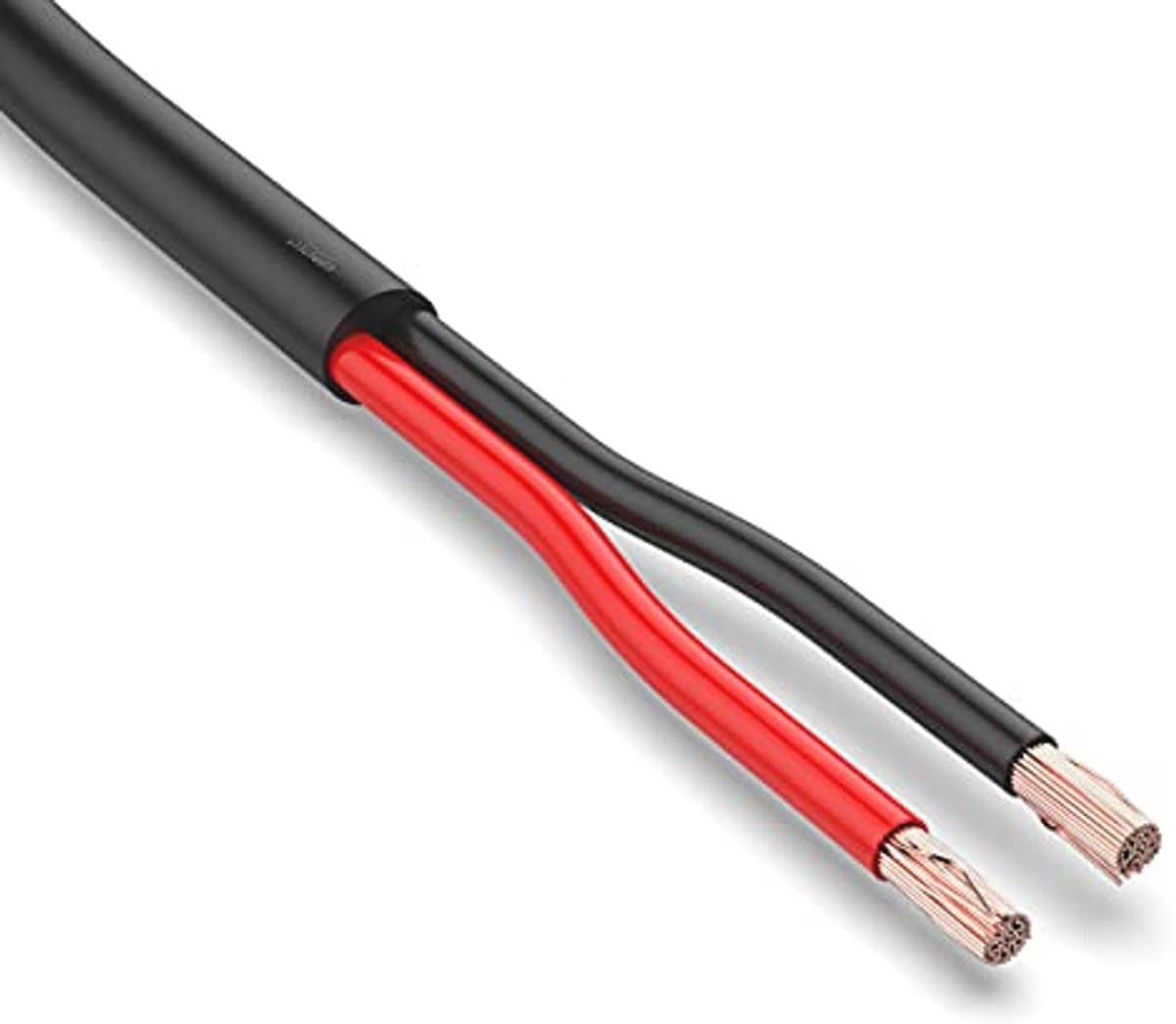 Autokabel 10 m 2 x 1,0 mm² Ronde Kabel Zwart/Rood 2-Aderige Elektrische Kabel voor Voertuigen