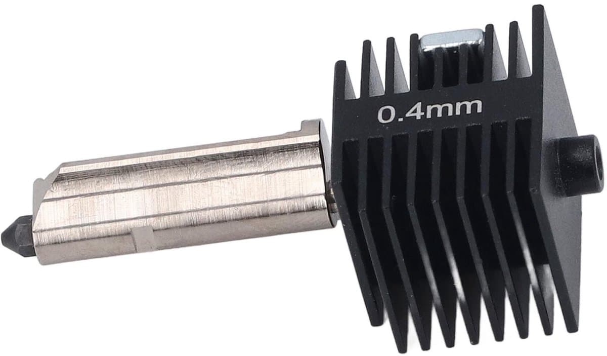 Allecto - Hotend-montageset - 3D-printer-extruder - Verwijderbaar mondstuk - 0,4 mm - Gehard staal - Voor Lab A1 Mini - Verbeterde versie