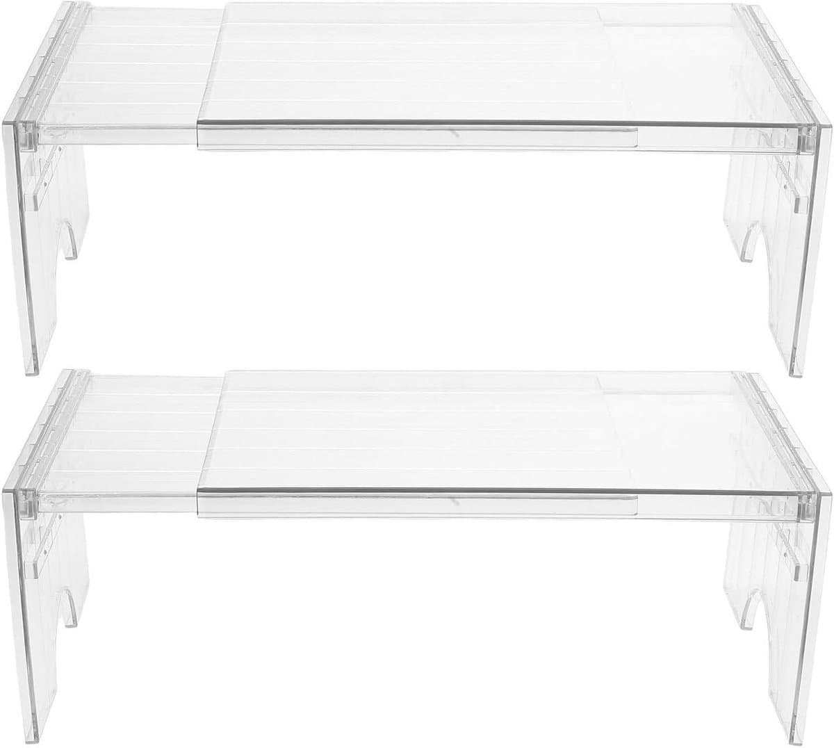 Koelkast Opbergplank - Keuken Organizer - Ruimte Besparen - Stapelbaar Ontwerp - 30 x 20 x 12.5 cm - Transparant