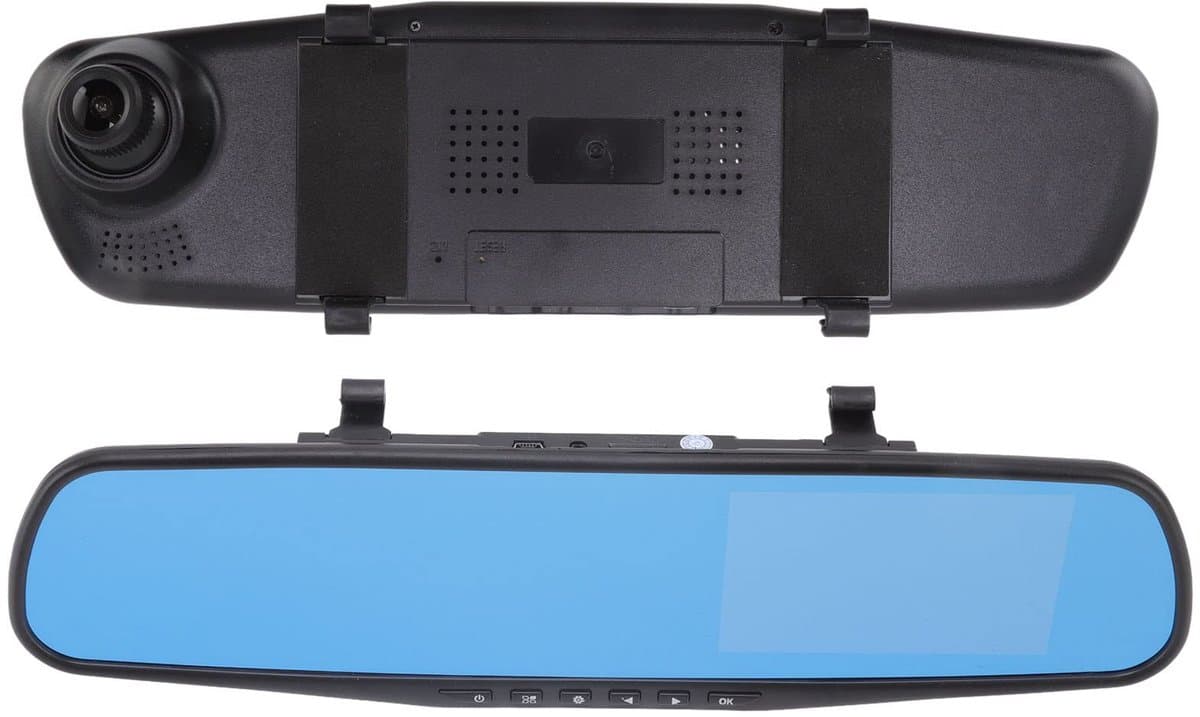 Jhubersproducts - Achteruitkijkspiegel - 1080P Dash Cam - 4,3 Inch Monitor - G-sensor - Parkeerbewaking - Automatische Opname - Geschikt voor auto - Z