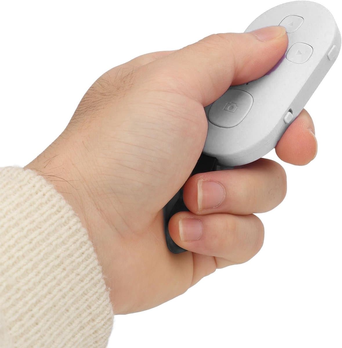 Allecto - Scrollende Afstandsbediening - Bluetooth Afstandsbediening - Oplaadbaar - Wit - Remote Clicker - Voor Smartphones en Tablets - Geschikt v...