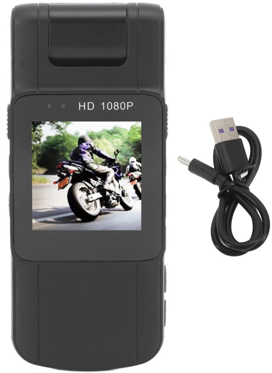 Dailygoody - Draagbare Camera - 1080P HD - 180 graden roterende lens - Compact formaat - Nachtzicht - Bewegingsdetectie - Geschikt voor vloggers - Typ...