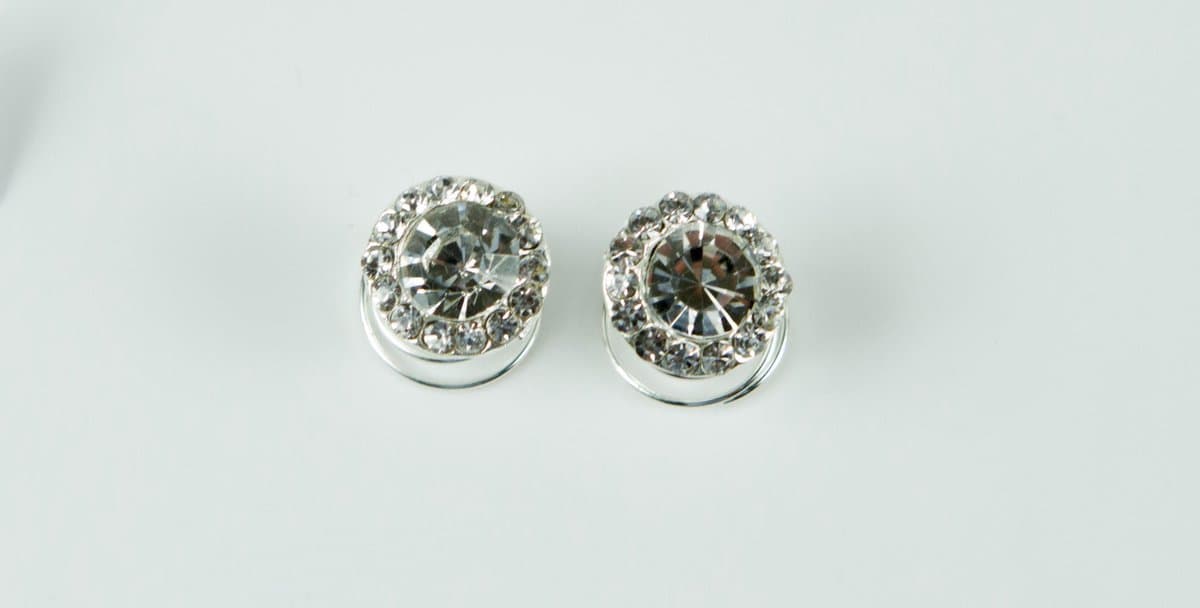 Curlies bol rozet met 14 mini strass points