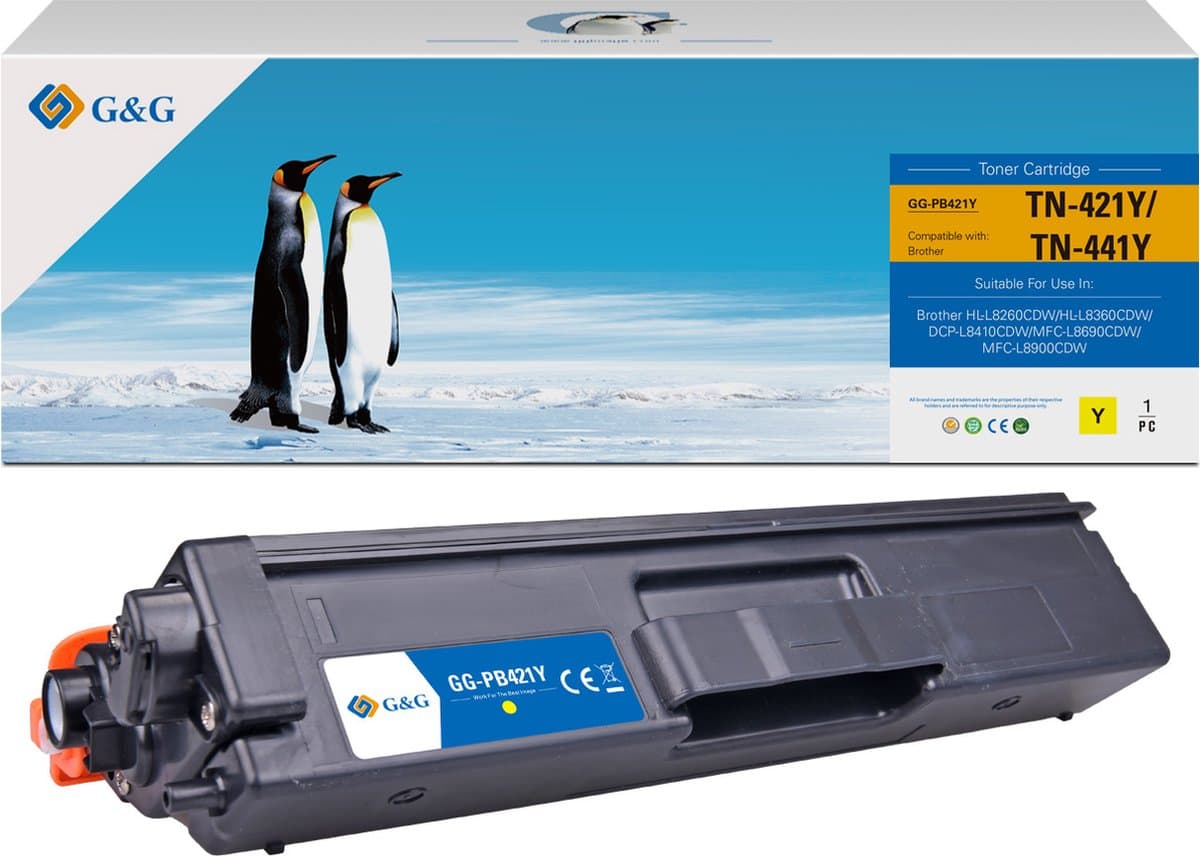 G&G TN421 Toner Compatibel met Brother TN-421 Tonercartridge geel 1 stuk(s) Huismerk