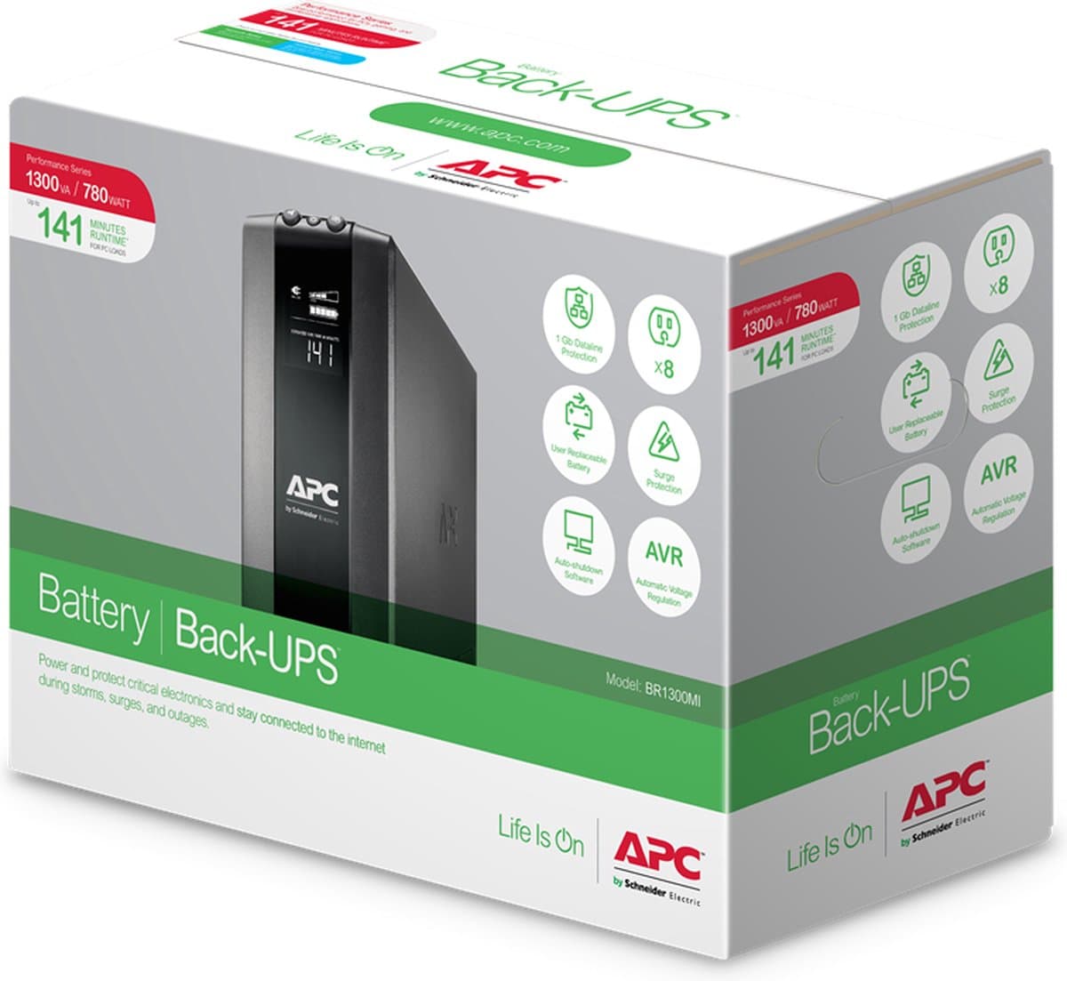 Uninterruptible Power Supply System Interactive UPS APC BR1300MI