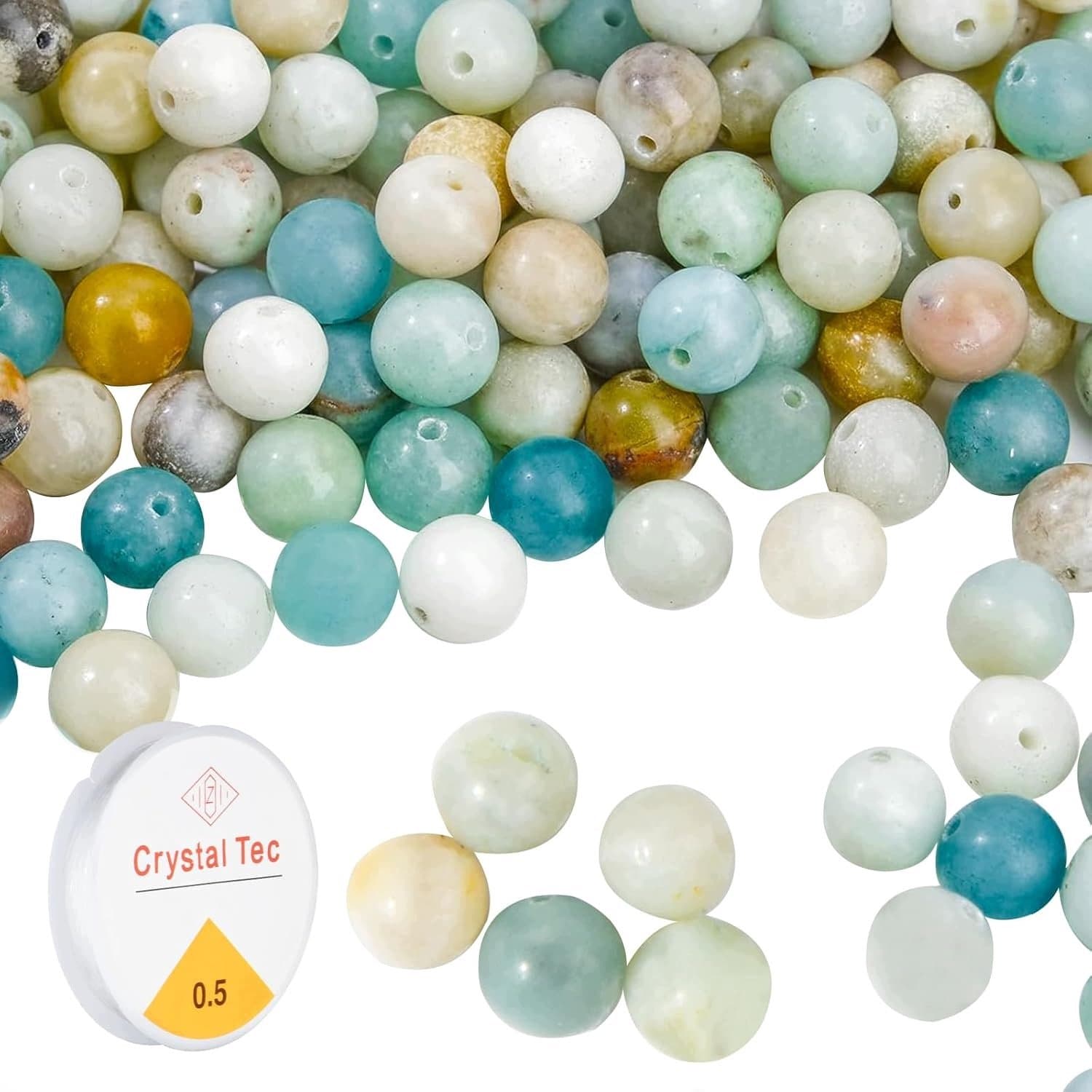 Amazoniet Kralen 8mm, 90 Stuks Set voor DIY Sieraden