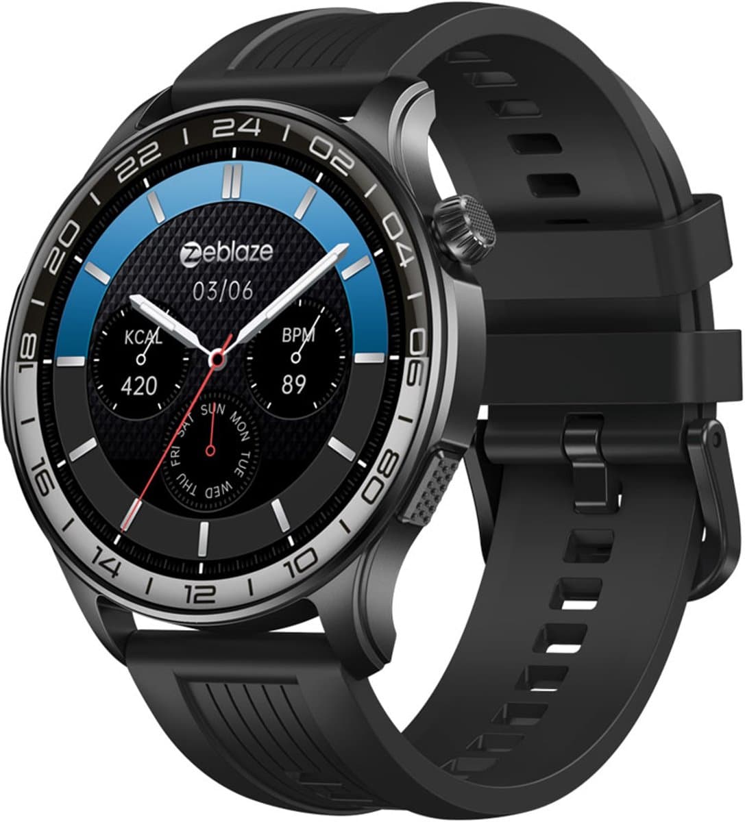 Zeblaze Btalk 4 Pro smartwatch Heren en Dames – Sport Horloge - Horloge Heren - 1,43 inch AMOLED – IP68 – 300+ Sportmodi - 2 bandjes – IOS & Android - 1 Bandjes - zwart