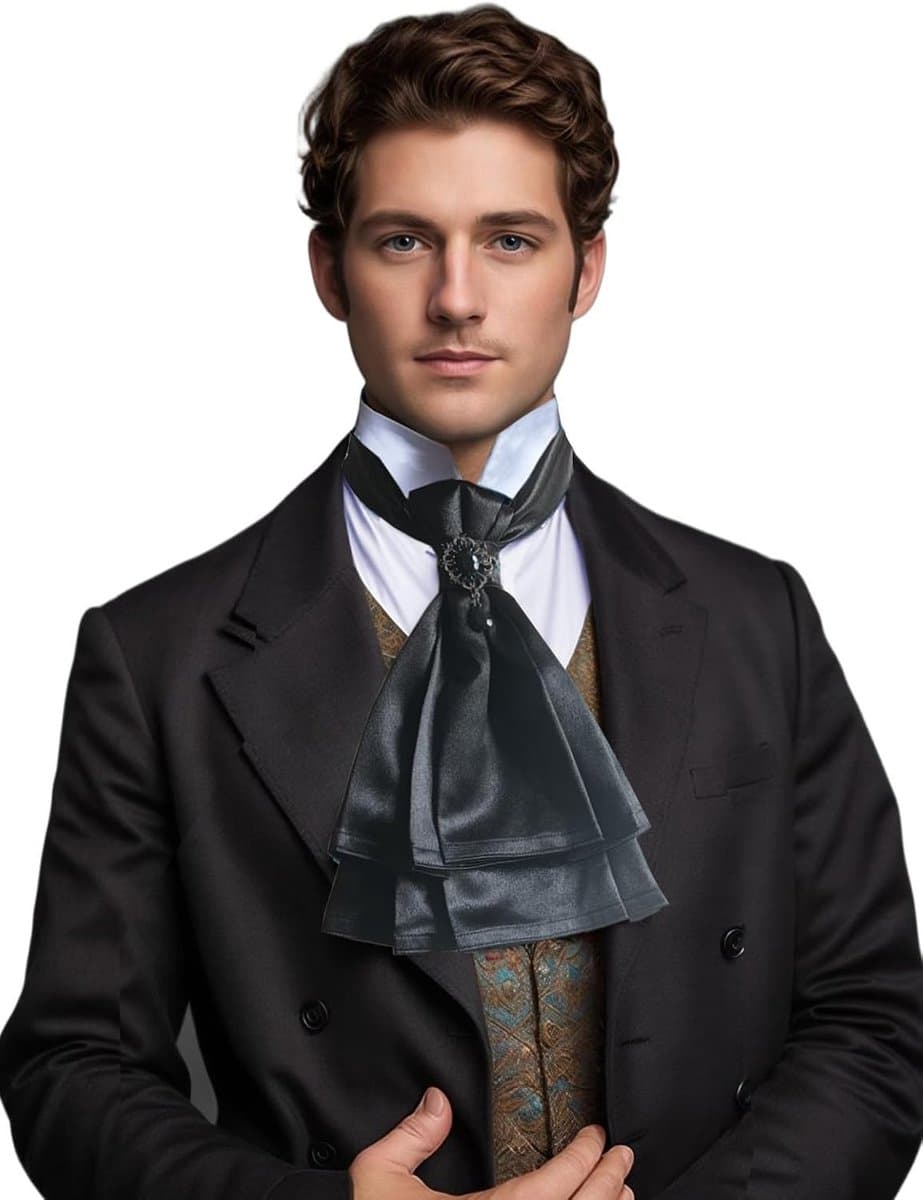 Jabot voor heren, renaissancekraag voor heren, gothic, middeleeuws Cravat, voor bruiloft,