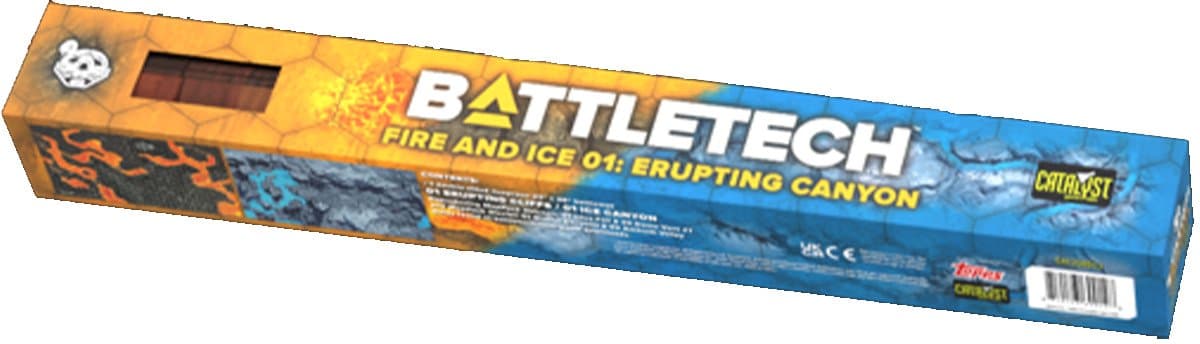BattleTech BattleMat Fire and Ice Erupting Canyon - Playmat - Catalyst Game Labs