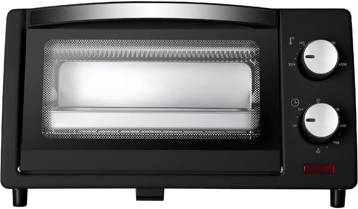 SP® Mini-oven - Instelbare Thermostaat en Timer - Automatische Uitschakeling - Zwart - 25cm x 37cm x 21cm