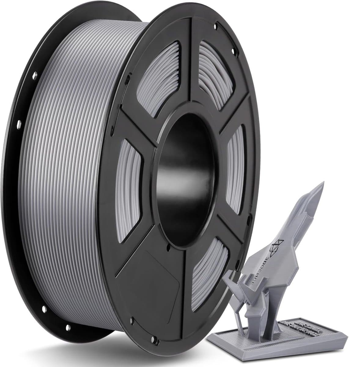 PLA+ Filament 1.75mm 1KG Grijs - Extra Sterk 3D Printer Materiaal met Hoge Nauwkeurigheid