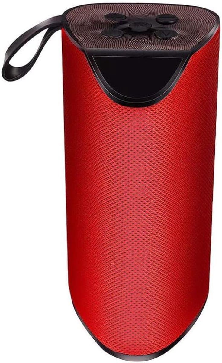 Draagbare Bluetooth Speaker - Draadloze Muziekspeler - Muziek Luisteren Buiten - Ingebouwde FM Radio - 10 Watt Vermogen - Rood