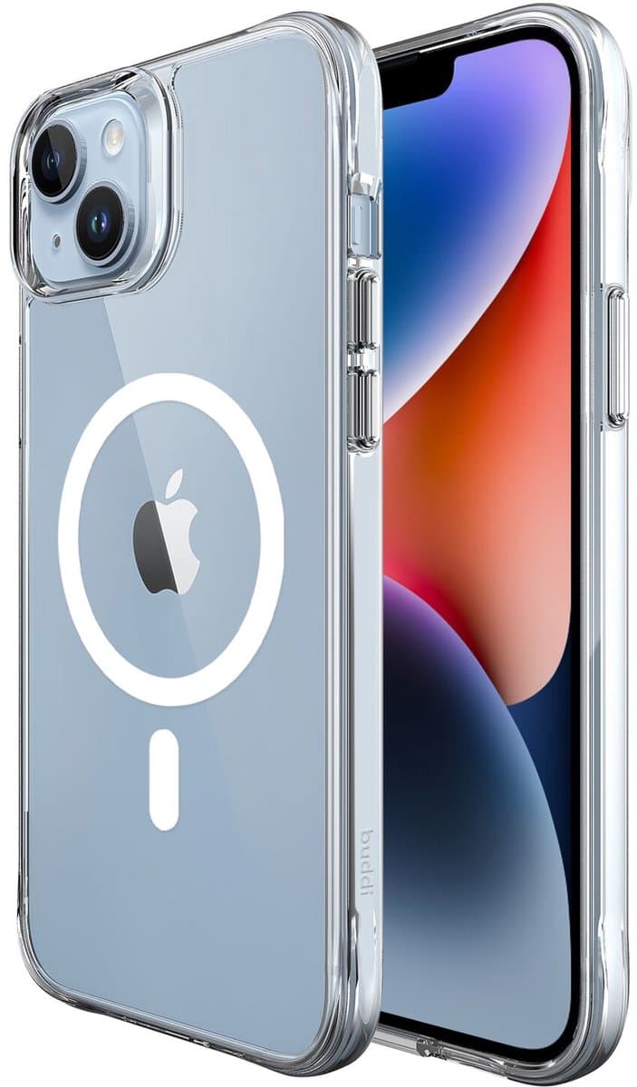 Buddi Core - Hoesje Geschikt voor Apple iPhone 14 / 13 - Compatibel met MagSafe - Back Cover met Magneet - Doorzichtige Telefoonhoes - Beschermhoes - Transparant