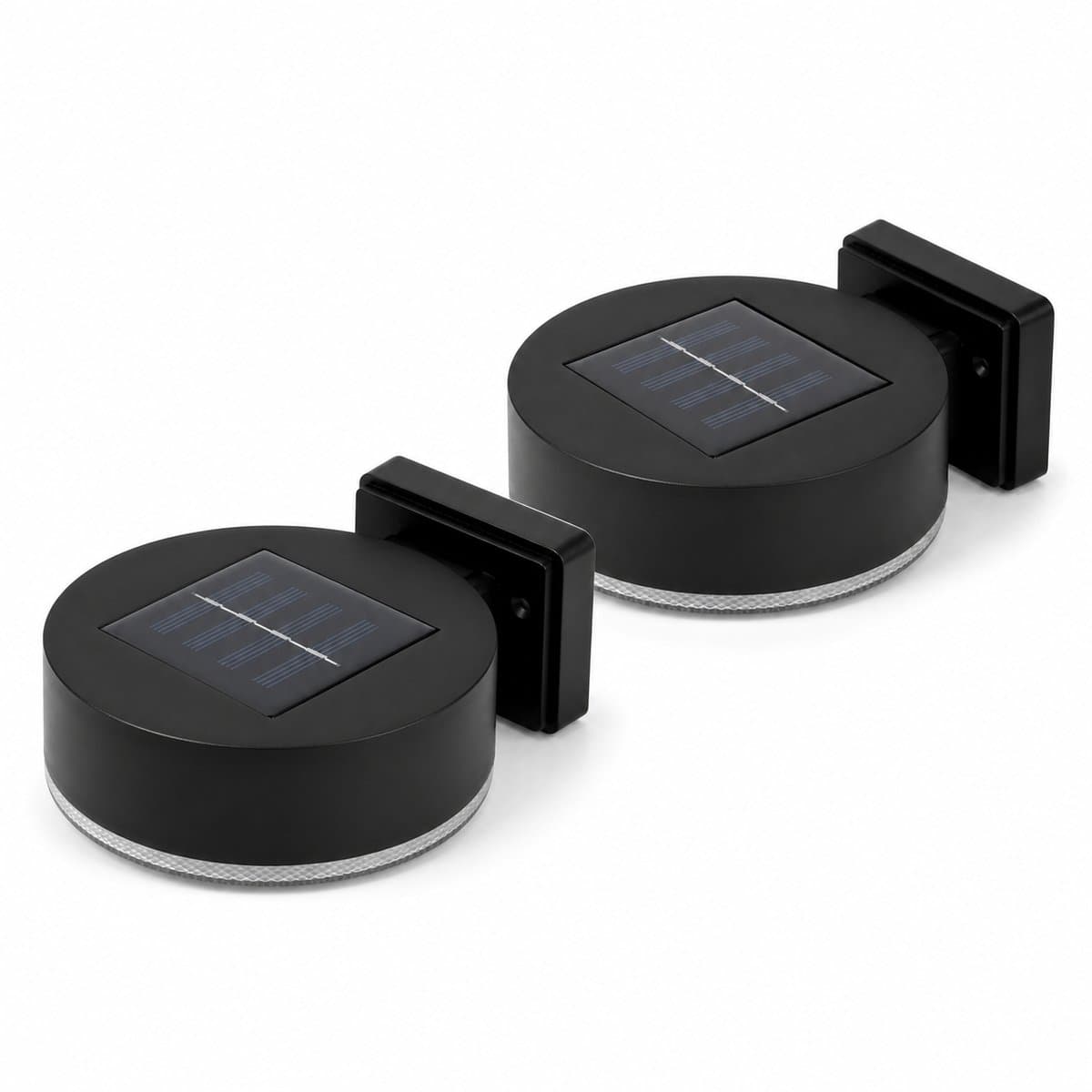 Navie Solar Wandlamp Rond - Buitenlamp op Zonne-energie - Warm Wit - IP65 - Zwart