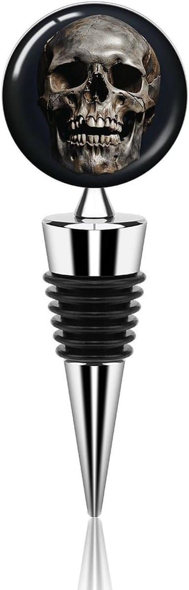 Wijnstopper Zinklegering - Flessenstop Vacuüm - Wijn Vers Houden - Lekbestendige Afdichting - 10.4 cm x 3.6 cm - Stijl
