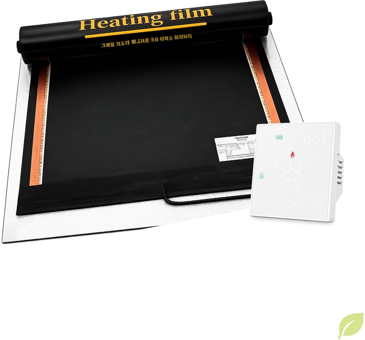 Durensa® karpetverwarming - Wifi thermostaat - met isolatie -160*240 cm - 845 Watt