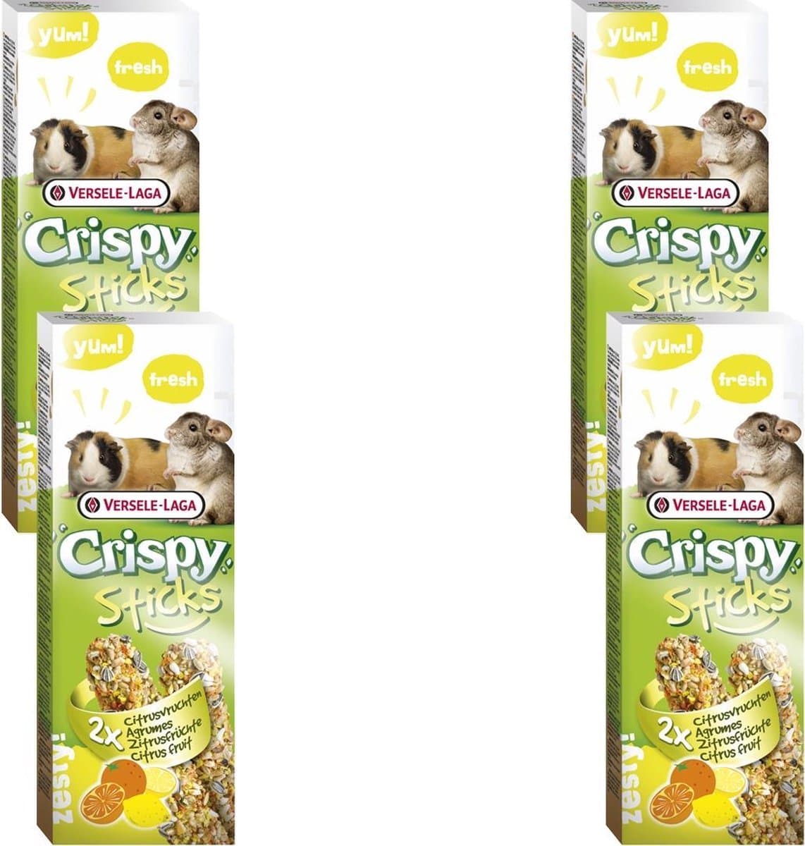Versele-Laga Crispy Sticks Cavia&Chinchilla Citrus - Knaagdiersnack - 4 x 2x55 g