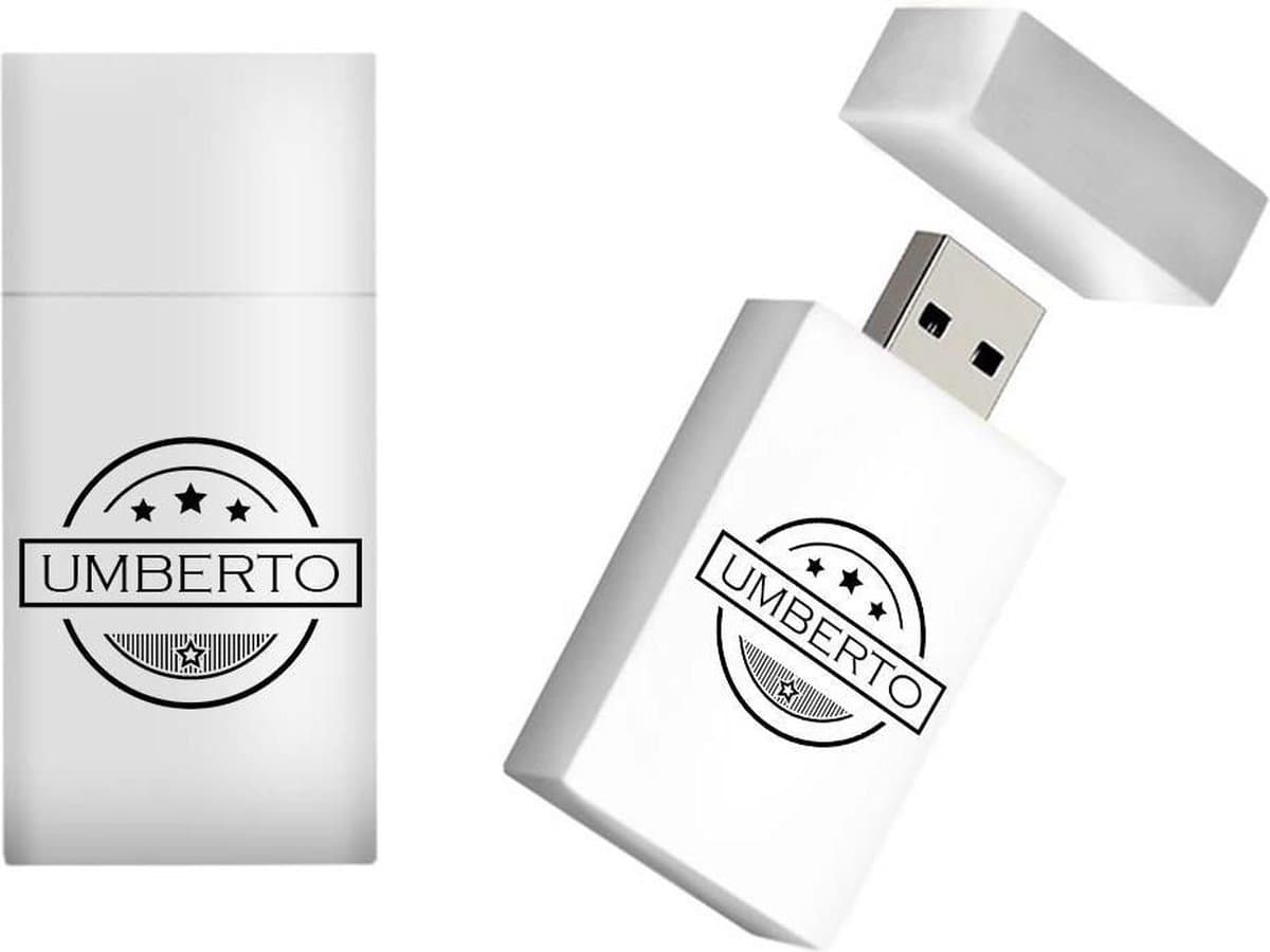 UMBERTO naam kado verjaardagscadeau cadeau usb stick 16GB - naam cadeau, gefeliciteerd cadeau