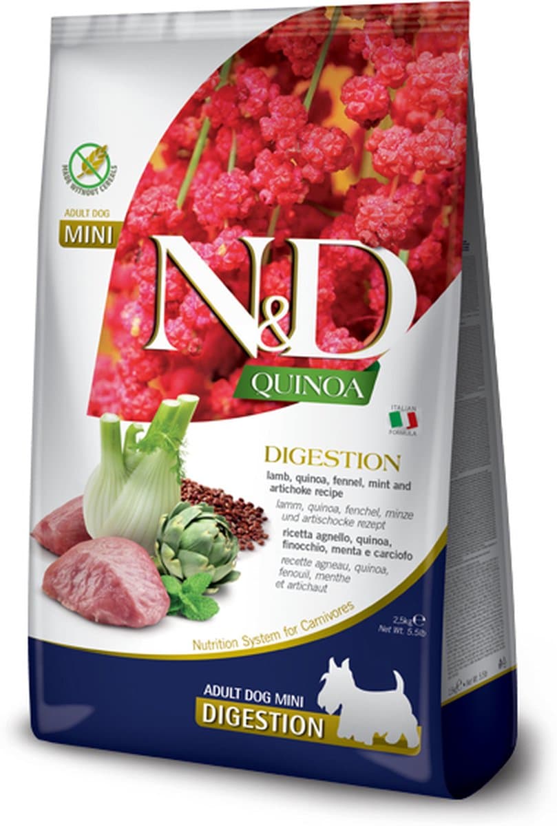 Farmina N&D Quinoa Huid & Vacht Hondenvoer voor Volwassen Medium/Grote Rassen Kwail 2.5 kg