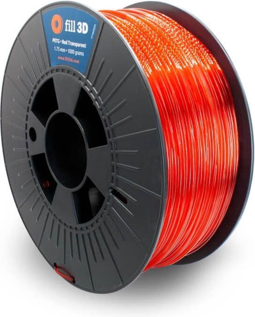 Fill 3D PETG Red Transparent 1 kg