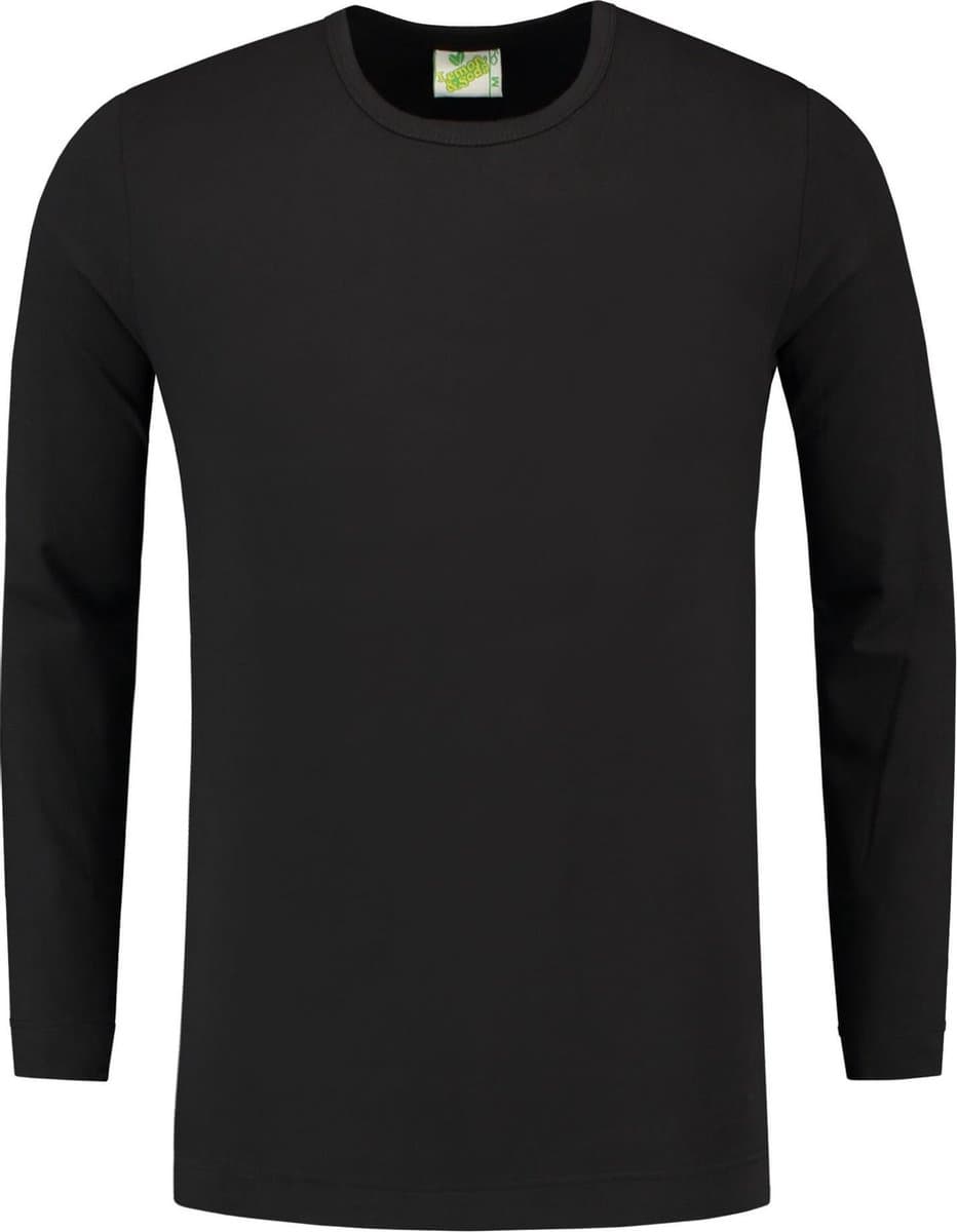 L&s t-shirt lange mouw zwart lem1265 maat xl vv ( a 1 st )