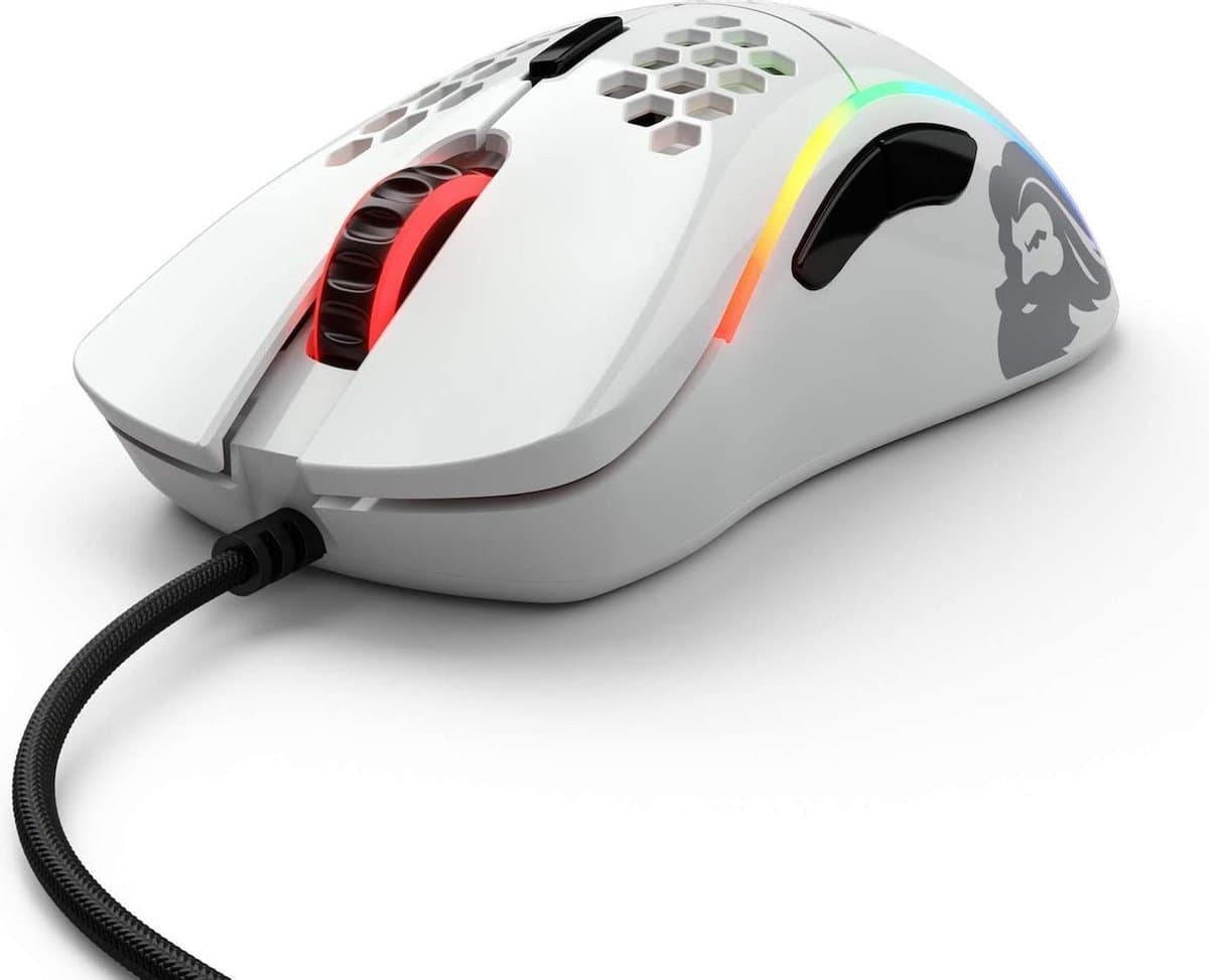 Glorious PC Gaming Race Model D Gaming-Maus - Wit, glanzend