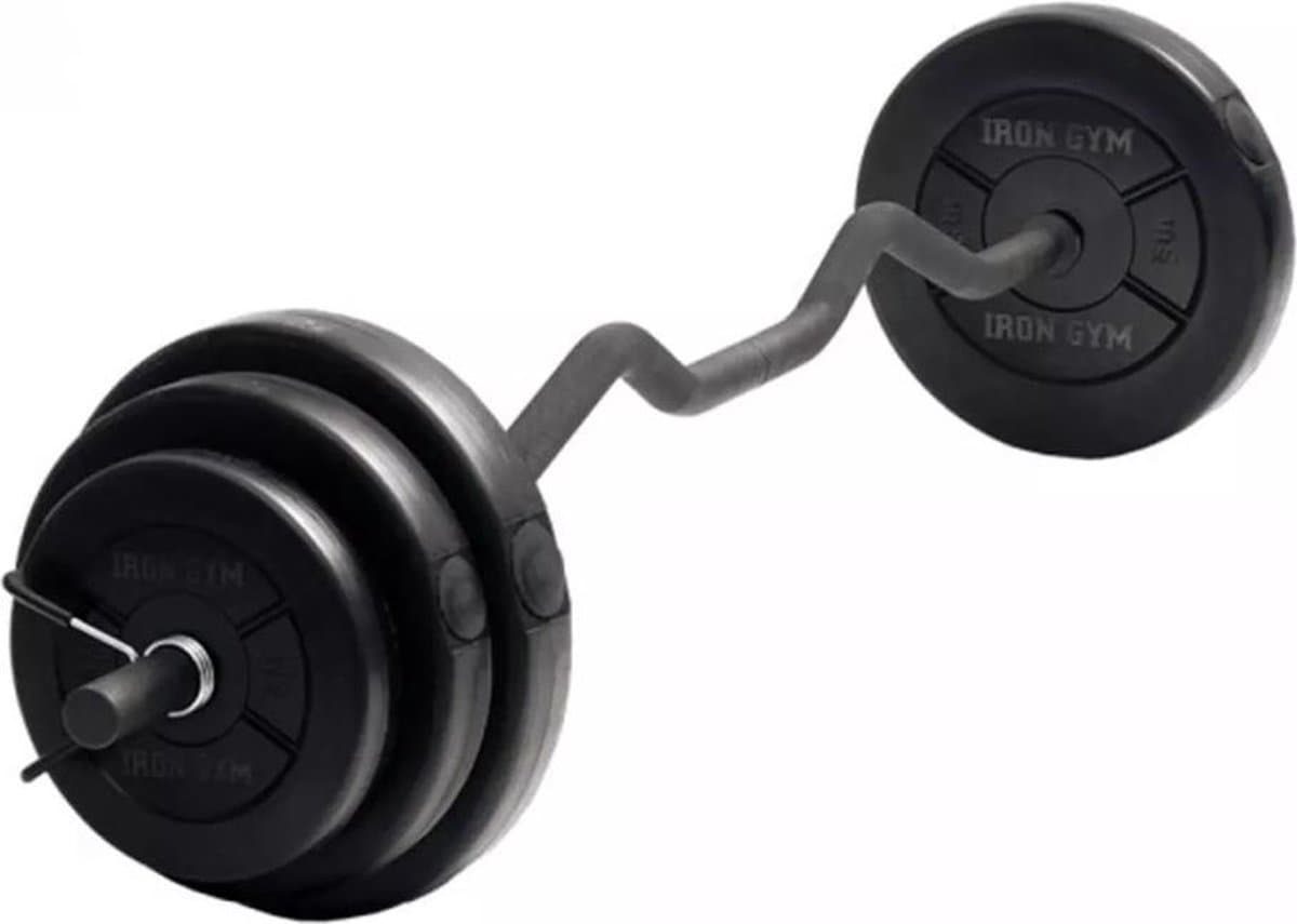 Iron - Gym - Aanpasbare - curlstang - set - 23 - kg - IRG033
