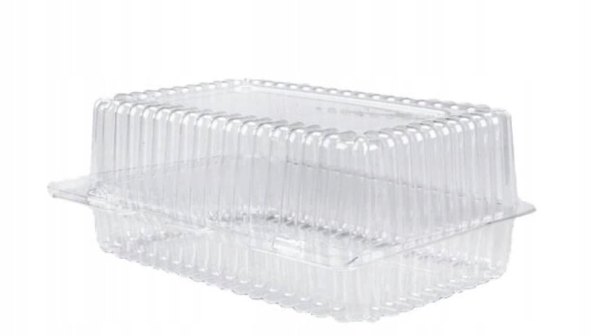 RAVI - Wegwerp Taartcontainer - 900ml - Doorzichtig - Veilig voor Voedsel