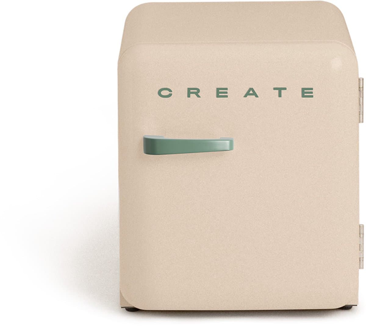 CREATE - Koelkast in retrostijl - Zand - Handvat Sage - FRIDGE RETRO 48L