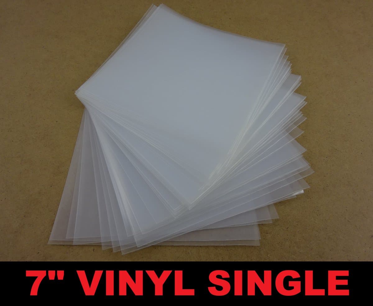 100 Stuks Single (7", 45 toeren) buitenhoezen standaard mat extra dik 150 micron (TOP KWALITEIT! 0.15mm dikte) - hoezen singles, outer sleeves, buiten hoes, platenhoezen, hoesjes, transparant, vinyl platen, 45t, 7 inch