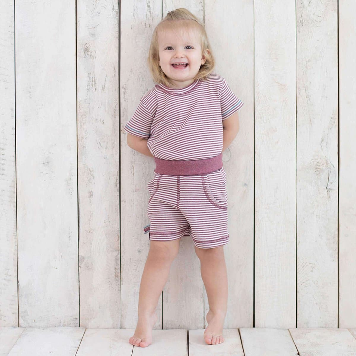 Babyshorts OrganicEra biologische babyshort, gestreept